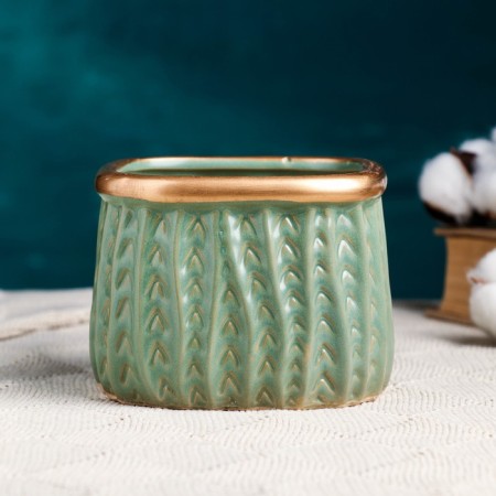 Pot "Elegy" green 12x9cm, 0.6 l, d-9.5,-2