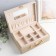 Casket to the leatherette for jewelry "Case. Texture" beige 24x17.5x9.5 cm