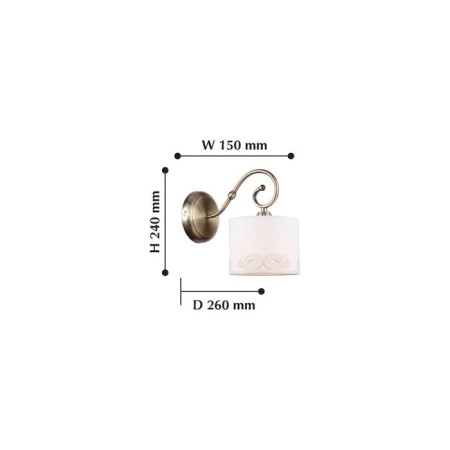 Bra Romani, 1x40W E14, bronze color-1