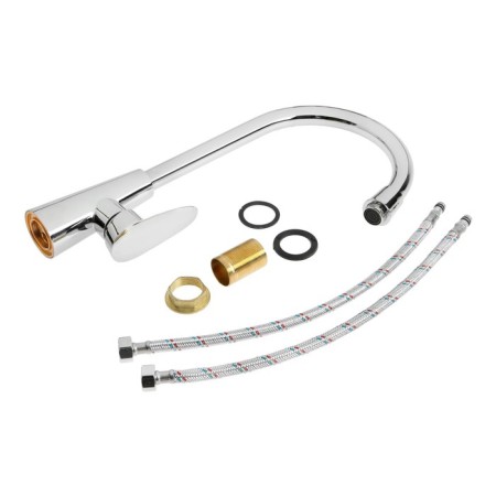 Zein ZC2034 kitchen mixer, high case, cartridge ceramics 35 mm, chrome-7