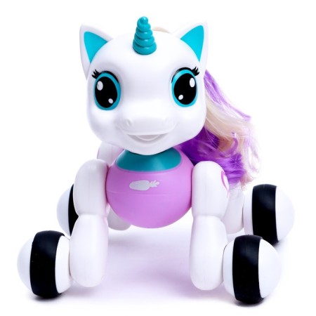 Robot Unicorn "My Favorite Peteum" IQ Bot, on the control panel, interactive: sound, sensory, on the battery, purple-4