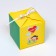 Folding box "Love is...", yellow, 10 x 10 x 10 cm
