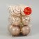 Set of balls plastic D-6 cm, 12 pcs "Melody" orbit, white-golden