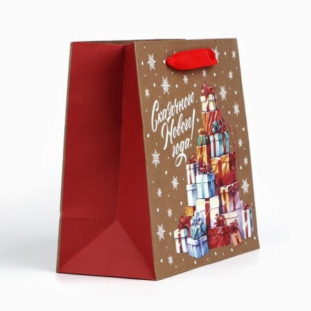 Craft square “Fairytale gifts”, 22 x 22 x 11 cm, New Year-2