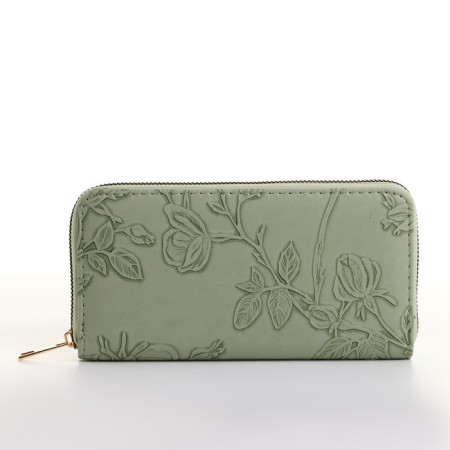 Women's wallet with lightning, green color-1