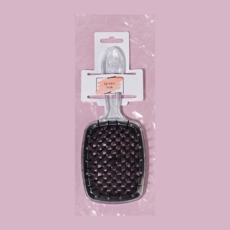 The comb is massage, wide, ventilated, 20.5 × 8.5 cm, black color/transparent-3