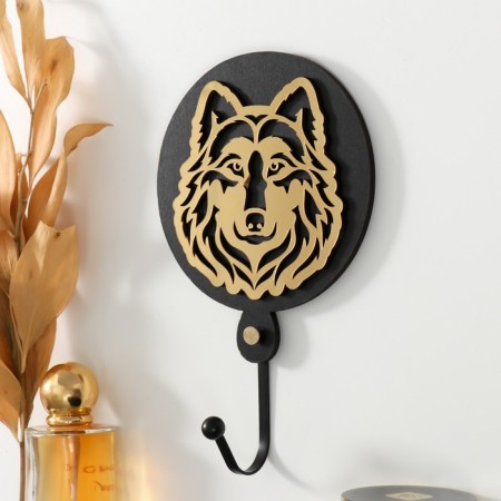 Decorative tree "Wolf" hook black, mirror 4.3x11.8x20 cm-1