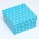 Gift box lid is, 19 x 19 x 10.5 cm. "Funny peas", Blue, White