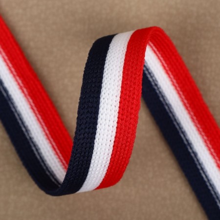 Braid knitted lamps 15 mm, 9.1 ± 0.5 m, blue/white/red color-1