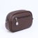 Cross-Bodi bag on zippers, external pocket, brown color