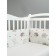 The side in the crib on the zipper "Baby Hedgehog", 4 objects, white/gray color