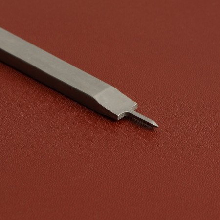 A set of lowercase rhomboid punch for the skin, step = 4 mm, 4 pcs, nickel color-4