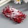 Stamens for artificial flowers "droplets of burgundy" (set 130 pcs) length 6 cm