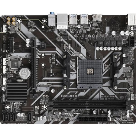 Motherboard Gigabyte B450M K SOC-am4 AMD B450 2XDDR4 MATX AC`97 8ch (7.1) GBlan RAID+H 102934