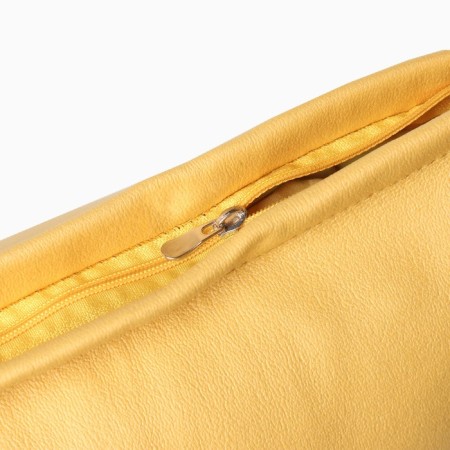 Decorative pillowcase "Ethel" to the leatherette 45*45 cm, yellow-3