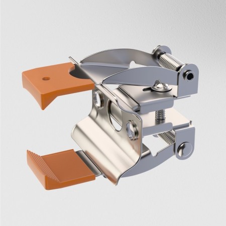 Spring holder for the built-in track system Technical Trahr-11b, 4.5x3.2x3.7 cm, silver color-2
