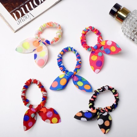 Hair gum "Funny ears" Lace peas, mix-1