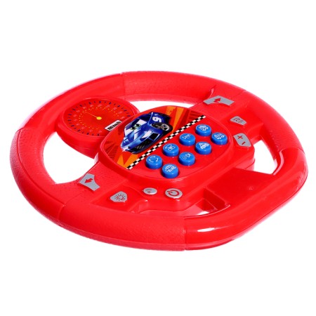Musical toy "Funny racer", sound effects, works from batteries, red color-1