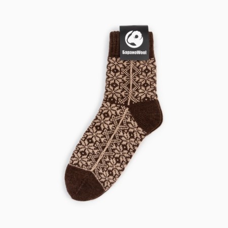 Women's socks, brown color, size 23-25-3