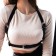 BDSM Podsm Oki, female, female, on the chest, adjustable belts, PU, ​​black