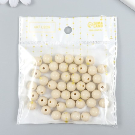 Beads Plastic "White Sand" glossy set 25 grams d = 1 cm-2