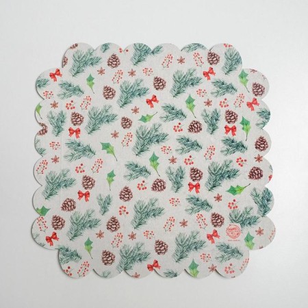 Box for confectionery with PVC cover "Winter Time", 21 x 21 x 3 cm, new year-6