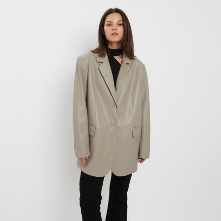 Women's jacket (eco-leather) Eco leather, gray color, size 46-48-7