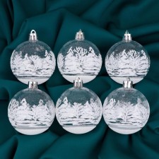 Set of balls plastic D-6 cm, 6 pcs 