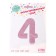 Foil ball 40 "number 4", pale pink