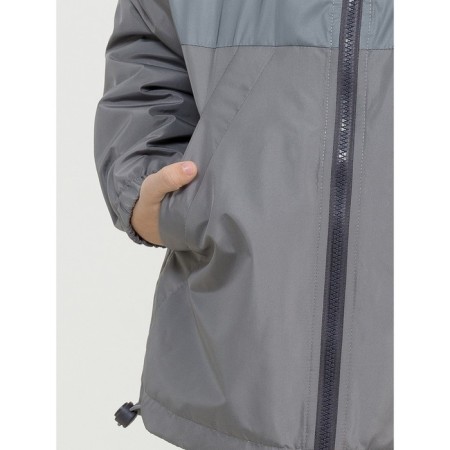 Windbreaker for boys, height 110 cm, gray color-4