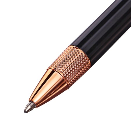 Handle Gift ball in the leatherette case rotary style Black/copper-2