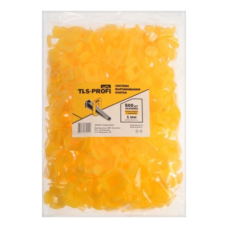 TLS-PROFI tile alignment system, 1 mm clamp (500 pcs.)-1