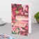 Postcard "A wonderful birthday!" glitter, congruen, macaroons, flowers, pink tone, 25.1x19