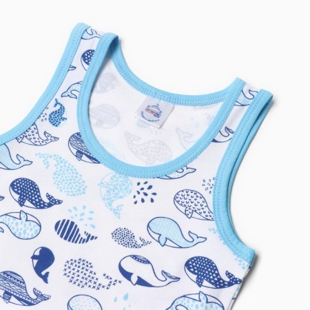 A set for a boy (T -shirt, panties), blue color, height 122 cm-1