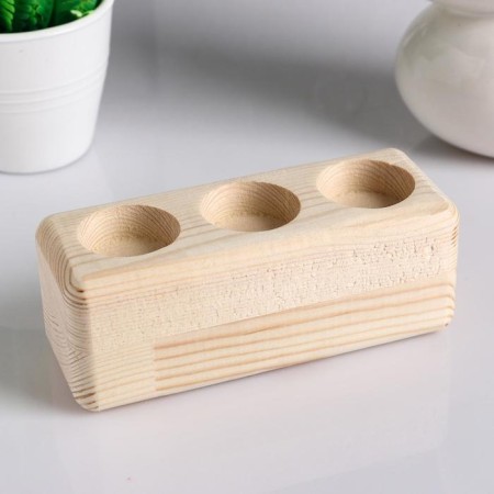 Silent Wooden under 3 candles "rectangular", array, 15.5 × 6 × 6 cm-1