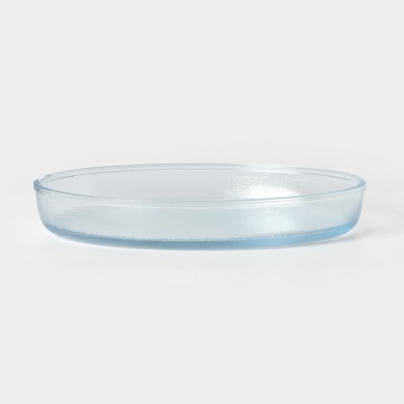 Oval glass oval dish, 32 × 22 × 5 cm