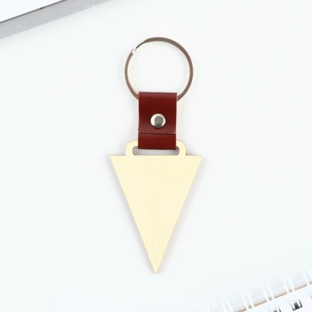 A wooden key key "Just do it", 7 x 3.7 cm-4