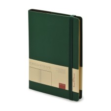 Delicidaur of a non -studied A5, 136 Oxford sheets, elastic band, artificial leather cover, replaced block, lies, block 70 g/m2, green