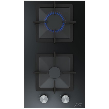 Krona Calore 30 BL hob, gas, 2 burners, 30 cm, black