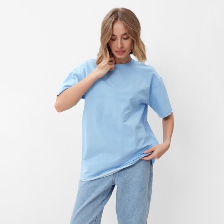Women's T-shirt Minaku Oversize Fit: Blue color, river 48