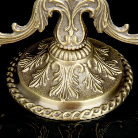 Summary Metal for 3 candles "Nature Patterns" color of brass 20x14x10 cm-3