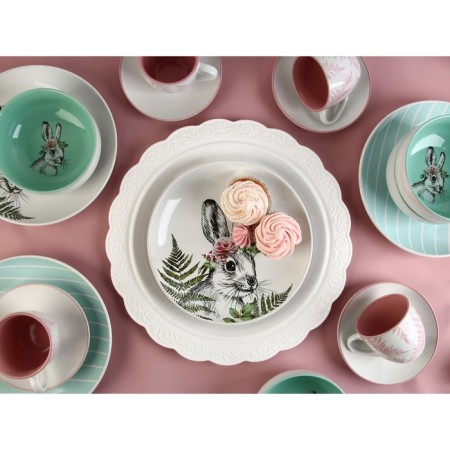 Ceramic plate "Bunny", 25.5 cm, copper color-8
