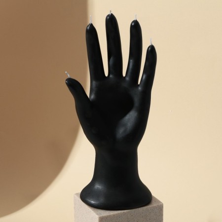 Interior candle "Women's hand", black, 225*85 mm-2
