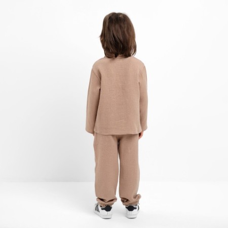 Костюм (рубашка и брюки) детский KAFTAN "Муслин", р.26 (80-86см) бежевый-2