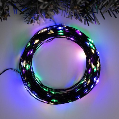 Garland "thread" 20 m dew, ip20, black thread, 200 LED, glow of multi, 12 V
