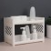 Organizer for storage, 2 sections, 24.2 × 15 × 16.7 cm, white color