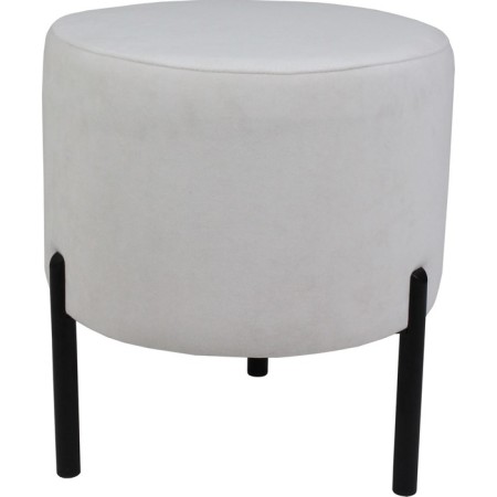Pouffer "Charlie 3", 400 × 400 × 450 mm, Galaxi velor 01, Milk color