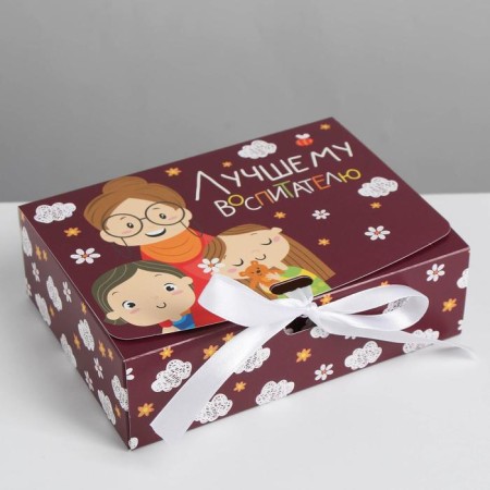 Gift folding box, packaging, “educator”, 16.5 x 12.5 x 5 cm-1