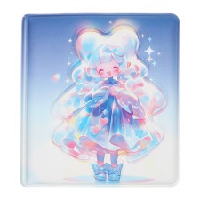 Notebook Gift Book 96l, line, color block, PVC 3D anime cover (9.5x10.5cm)