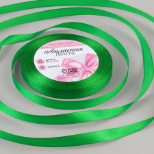 Satin tape, 10 mm × 23 ± 1 m, color green No. 19